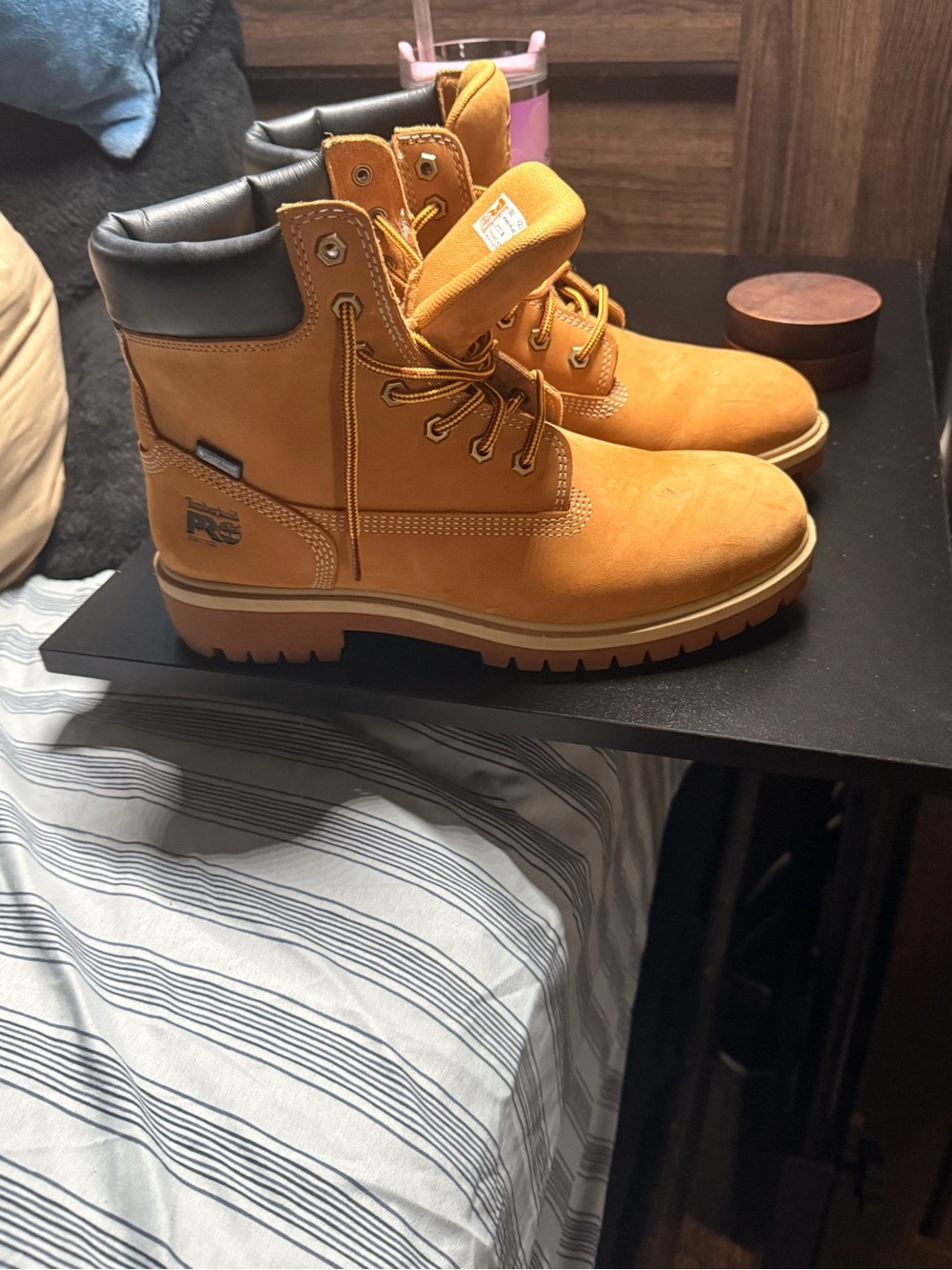 Timberland Wheat Tan Leather Lace-Up Men's Boots